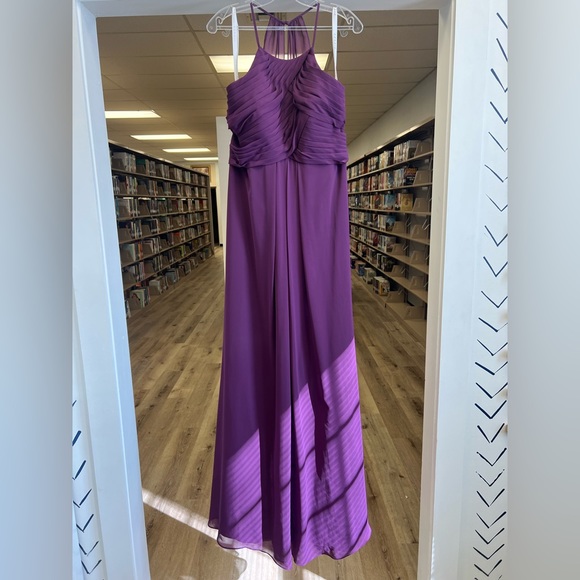 PURPLE AZAZIE BRIDESMAID SIZE 12 - Picture 1 of 3